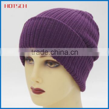 100% Acrylic Wholesale Custom mens knit beanie for winter