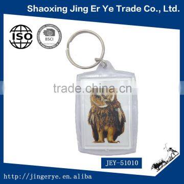 Custom Cartoon plastic acrylic keychain,Owl shaped keychain