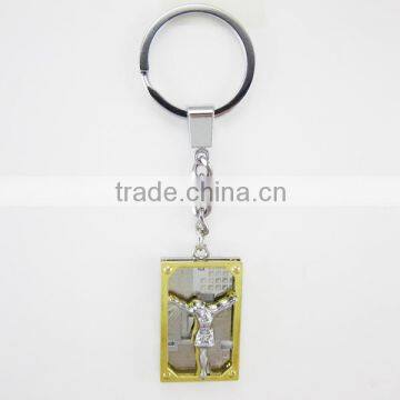 keychain of zinc alloy crucifix