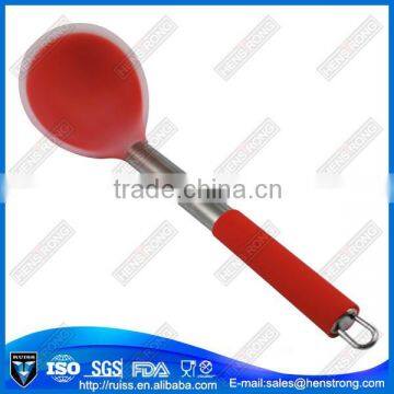 Stainless steel handle silicone soup colander