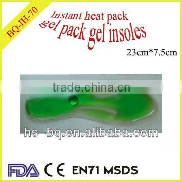 Instant heat pack gel insoles