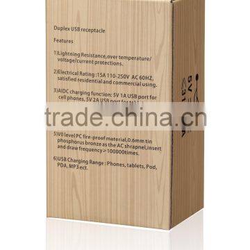 Best Quality Smart App Female Unique Design America Mexico Standard Double USB Socket Power Outlet Charger Receptacle With 5V 3A photo-6