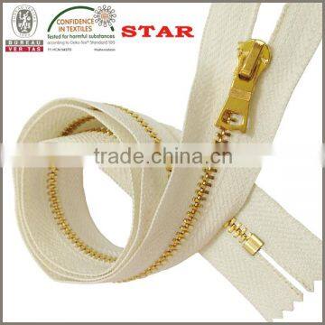 #5 shiny gold zipper for purses