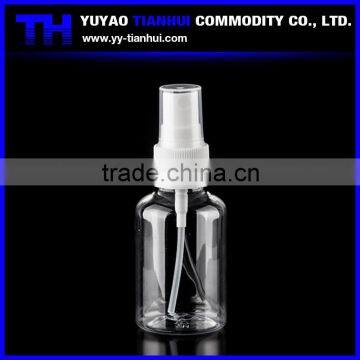 50ml Boston roumd clear spray bottle 50ml PET bottle plastic spray bottle