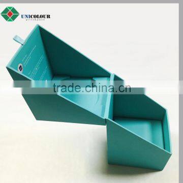 Elegant Green Hinged Rigid Cardboard box for electronics packaging