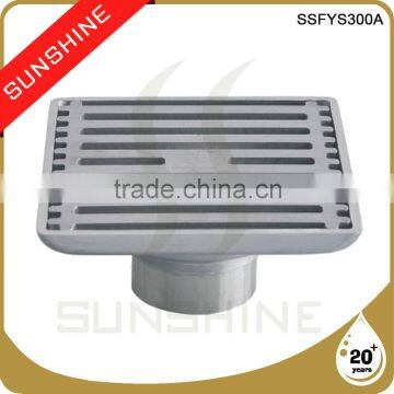 SSFYS300A Bathroom and toilet square stainless steel drain covers grates