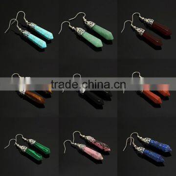EA3225 Fashion natural stone point pendant charms earring
