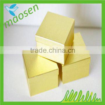 China packing 2015 popular custom gift paper jewelry box in gold color
