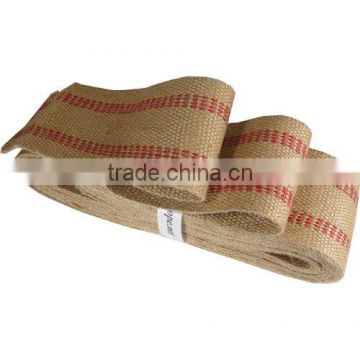 10 Yards Heavy Duty Red and Natural Jute Burlap Webbing                        
                                                Quality Choice