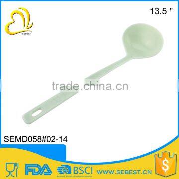 melamine plastic bulk wholesale 13 inch jade color cooking spoon