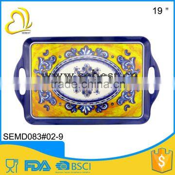 HOT sale 19" custom designs melamine tray                        
                                                Quality Choice
                                                                    Supplier's Choice