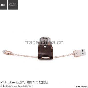 HOCO UPM19 Key Chain Portable Charger Cable for Samsung S7 Edge/s7 Micro USB Sync Data PU Leather Cable for Huawei/HTC photo-5