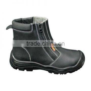 OSP 9878 Black Leather With Zip Cheap Safety Shoes