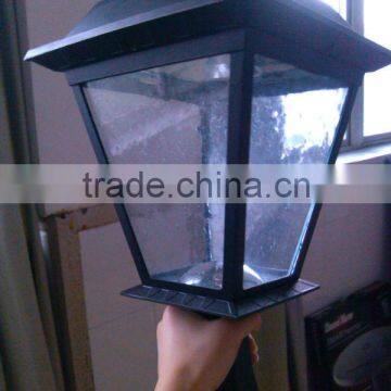 Stay On Whole Night 300 Lumen Post Mount Outdoor Black LED Solar Garden Light photo-2