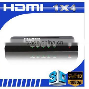 4-port HDMI Splitter, HDMI V1.4, 1 X HDMI/F Input to 2X HDMI/F, 4K