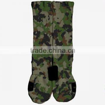 Army camouflage all over print socks, photo print socks, army socks