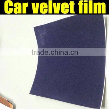 Car velvet vinyl film 1.35*15m Blue color interior decoration sticker