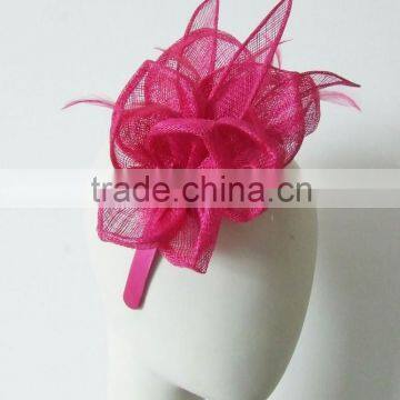 Fuschia sinamay flower fascinator/sinamay fascinator/fascinator wholesale                        
                                                Quality Choice