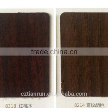 Woodgrain color facade HPL plate for exterior wall reconstruction