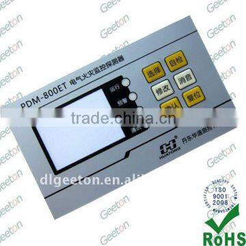 Embossed Graphic Overlay Panel for Electrical Fire Monitor