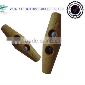 2014 fashion natural wooden button 2 holes wood horn button