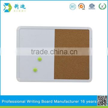 Lanxi xindi PVC frame half white board cork board