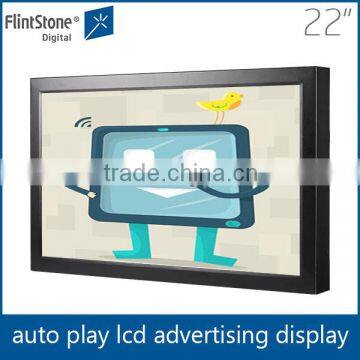 Indoor 22 inch touch screen display, interactive digital signage, advertising touch screen