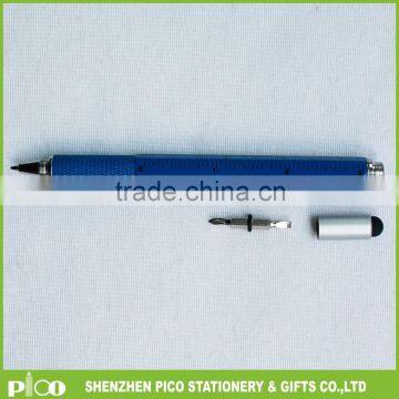 6 In 1 Multifunction Tool Pen With Double Head Screwdriver,Ruler, Level ,Touch Stylus And Ballpoint Pen