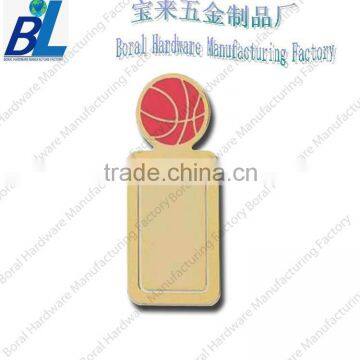 Stainless steel basketball patch magnet book mark