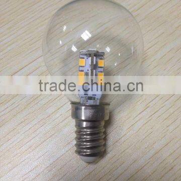 2016 hot sale LED 2835 SMD G50 bulb lights globe lamp 2700K CE ROHS