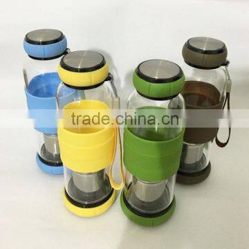 WB-S100 Premium Quality Reusable Glass Tea / Fruit Infuser Bottle photo-3
