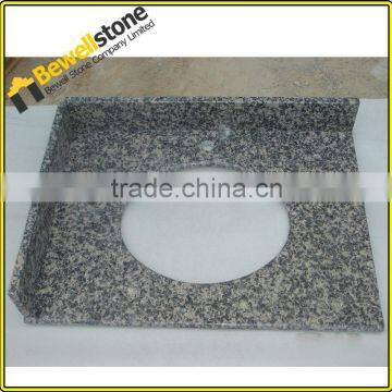 Leopard Skin Brown Granite Pre Fab Commercial Unassembled Bathroom Vanity Tops