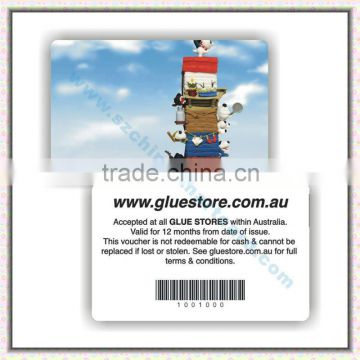 Glossy CR80 pvc barcode card