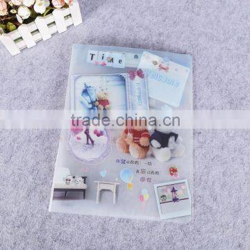 pp hard plastic clear pages B4 size display folder presentation file folder plastic display book