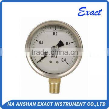 One Piece Connect High Quality Liquid Filled Pressure Gauge