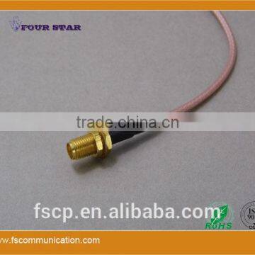 RG316 Cable Assembly with BNC Male Right Angle Crimp to SMA Female Bulkhead Crimp Connectors