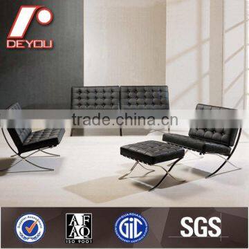 SF-505 Wholesale Vintage White Italy Leather/PU Barcelona Chair and Ottoman