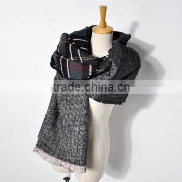 New Product High Quality Fashion Pallium/big Grid Warm ShawlWJ-666 photo-3