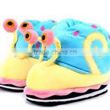 snail shape Plush winter house shoes Slippers / animal shape design warm indoor plush shoes