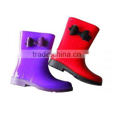 Fashion Women Gumboots With Decorative Flower