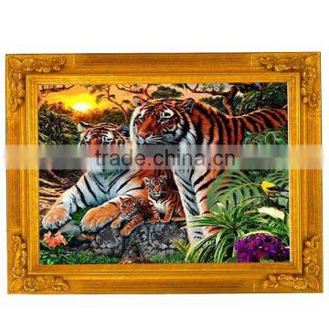 Hot Sale Newest Needlework 100% Full Square Drill Diamond Painting Diy Cross Stitch Diamond Embroidery Mosaic Tiger