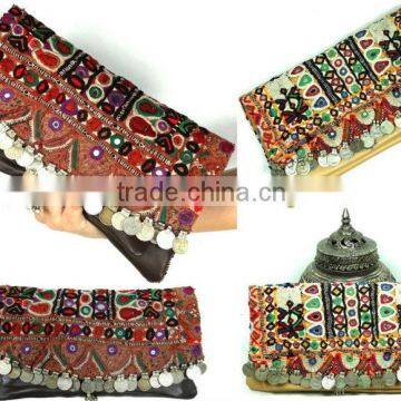 Indian Banjara Clutch Bag Gypsy Leather Clutch Bag