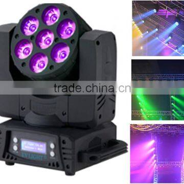 High quality china products RGBW 4-in-1 7pcs 15W led beam moving head