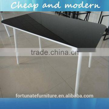 cheap restaurant 4 person popular simple tempered glass dining table