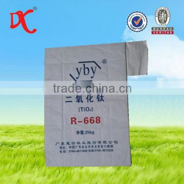 25kg Titanium Dioxide packing kraft paper bag with valve