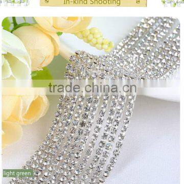 hot selling crystal rhinestone chain trimming and diamond claw chains