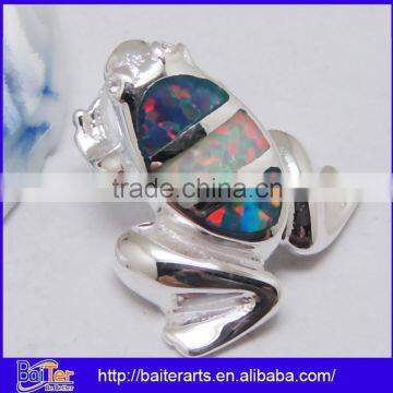 Many Designs !!! 925 Sterling Silver Black Opal Necklaces Big Animal Frog Pendant photo-2