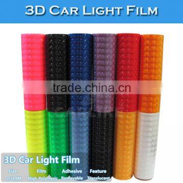 Fast Shipment 0.3x10m Dark Black 3D Car Headlight Film Sticker photo-3