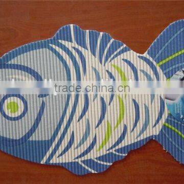 Most Newest fish type bathroom floor mat / pvc foaming floor mat for human and pets