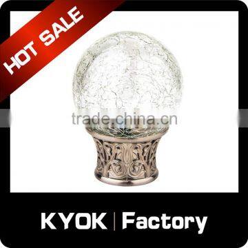 KYOK Muslim popular diamond style decorative crystal curtain rod finial,round plastic curtain finials